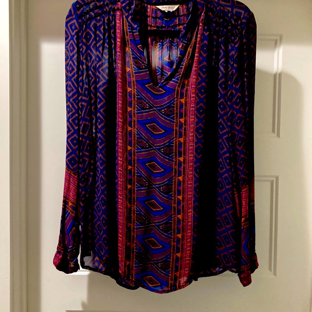 Lucky brand sheer blouse